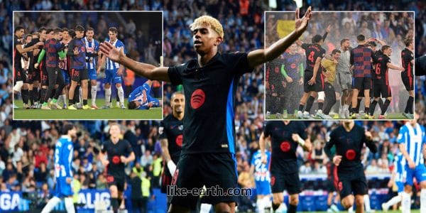 Barcelona Win LaLiga at Espanyol as Fierce Rivals Turn Sprinklers On to Dampen Celebration Before Hansi Flick Intervenes
