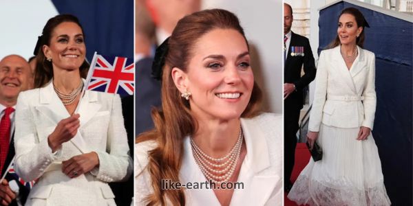 Princess Kate Dazzles in White Self-Portrait Dress at VE Day 80th Anniversary Concert Princess Kate Dazzles in White Self-Portrait Dress at VE Day 80th Anniversary Concert