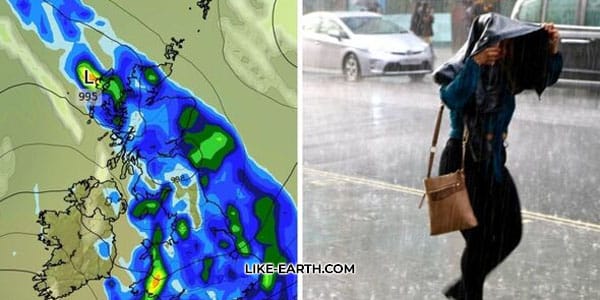 UK Weather Forecast Rain Band